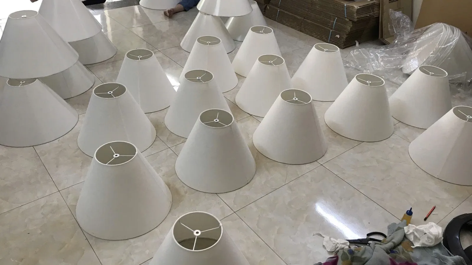 Chao đèn coolie size lớn đường kính 50cm cho phòng rộng gia công Kaha