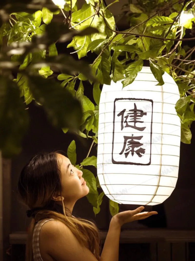 Đèn lồng Nhật · 30 × 50 cm · vải in theo yêu cầu